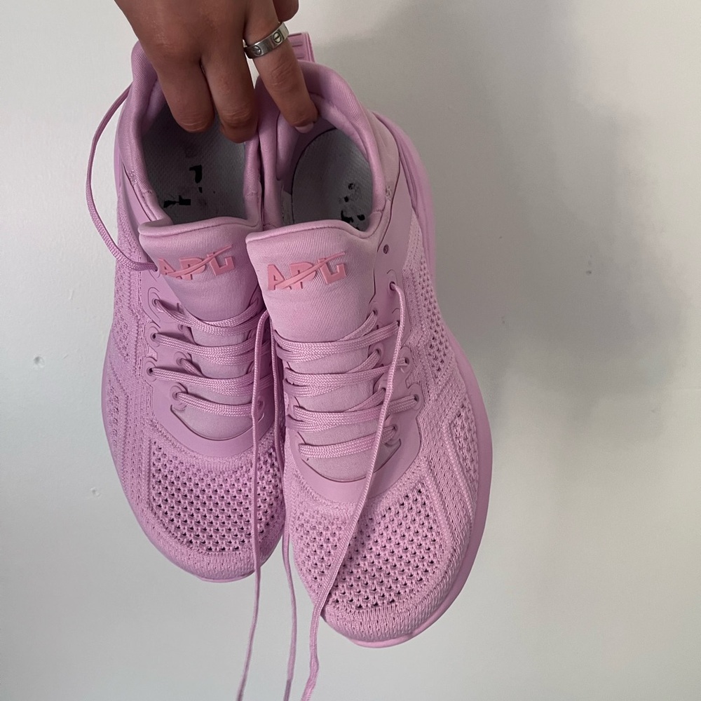 APL Pink Knit Sneakers with Cushioned Sole